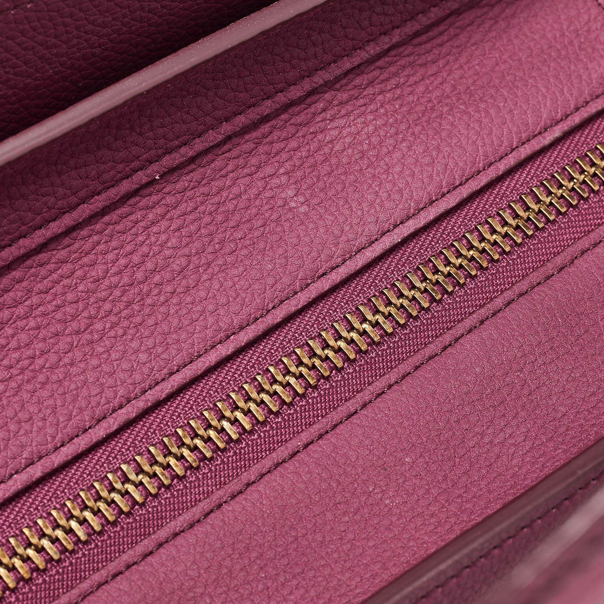 Celine Plum Leather Micro Luggage Tote 4