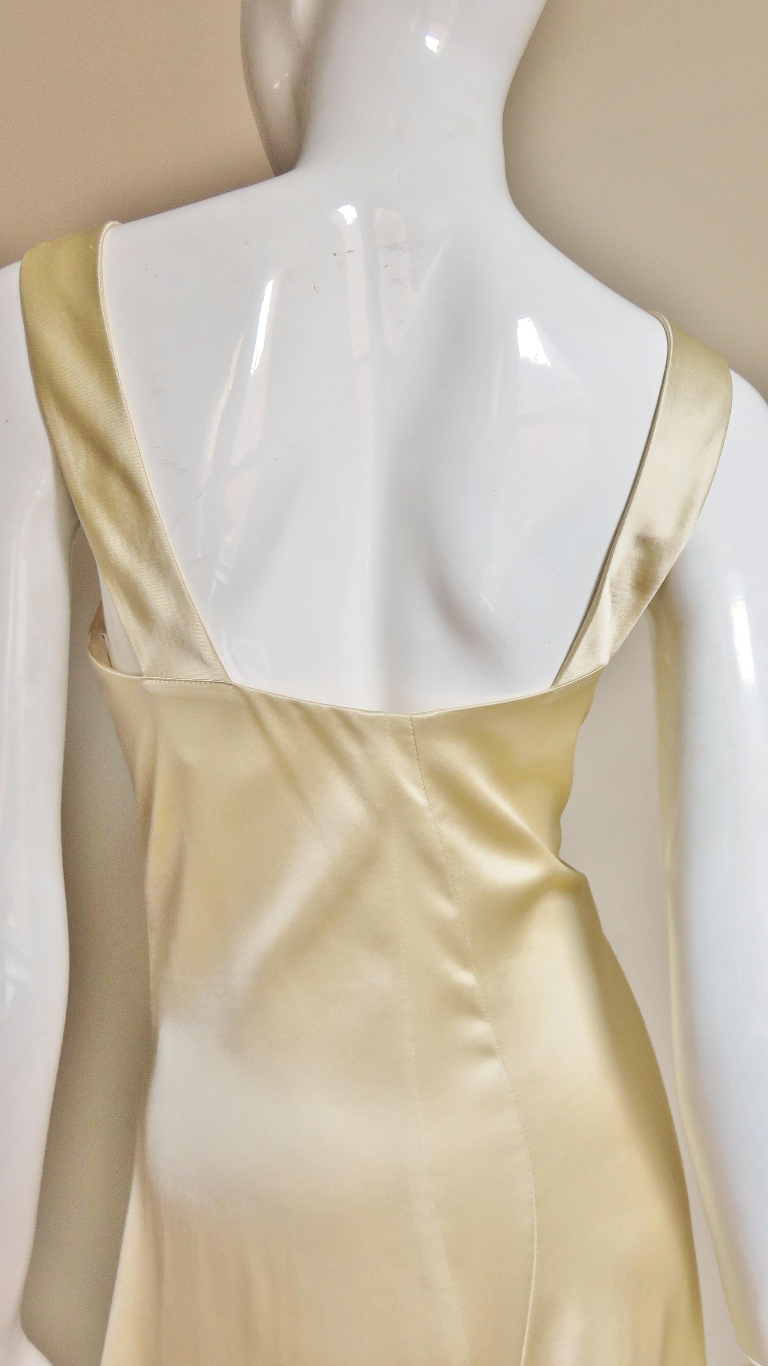  Celine Plunge Silk Dress 7