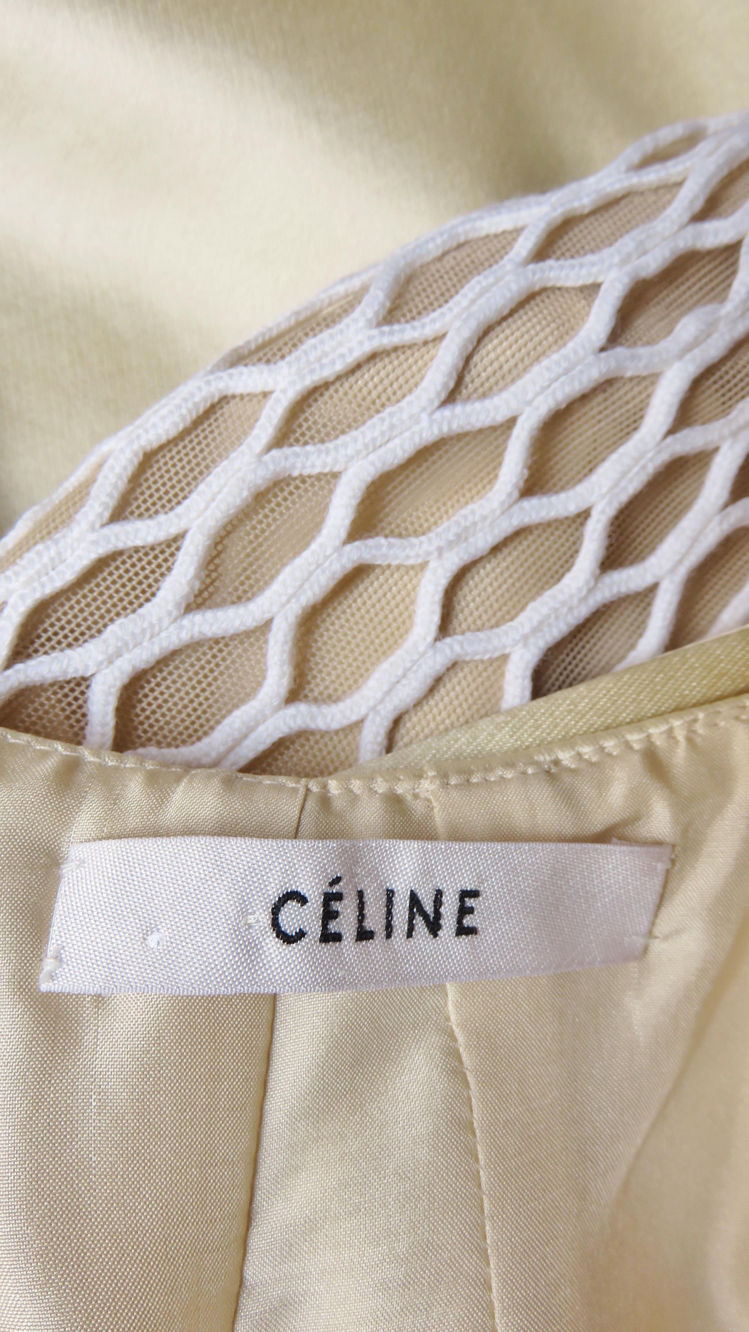  Celine Plunge Silk Dress 10
