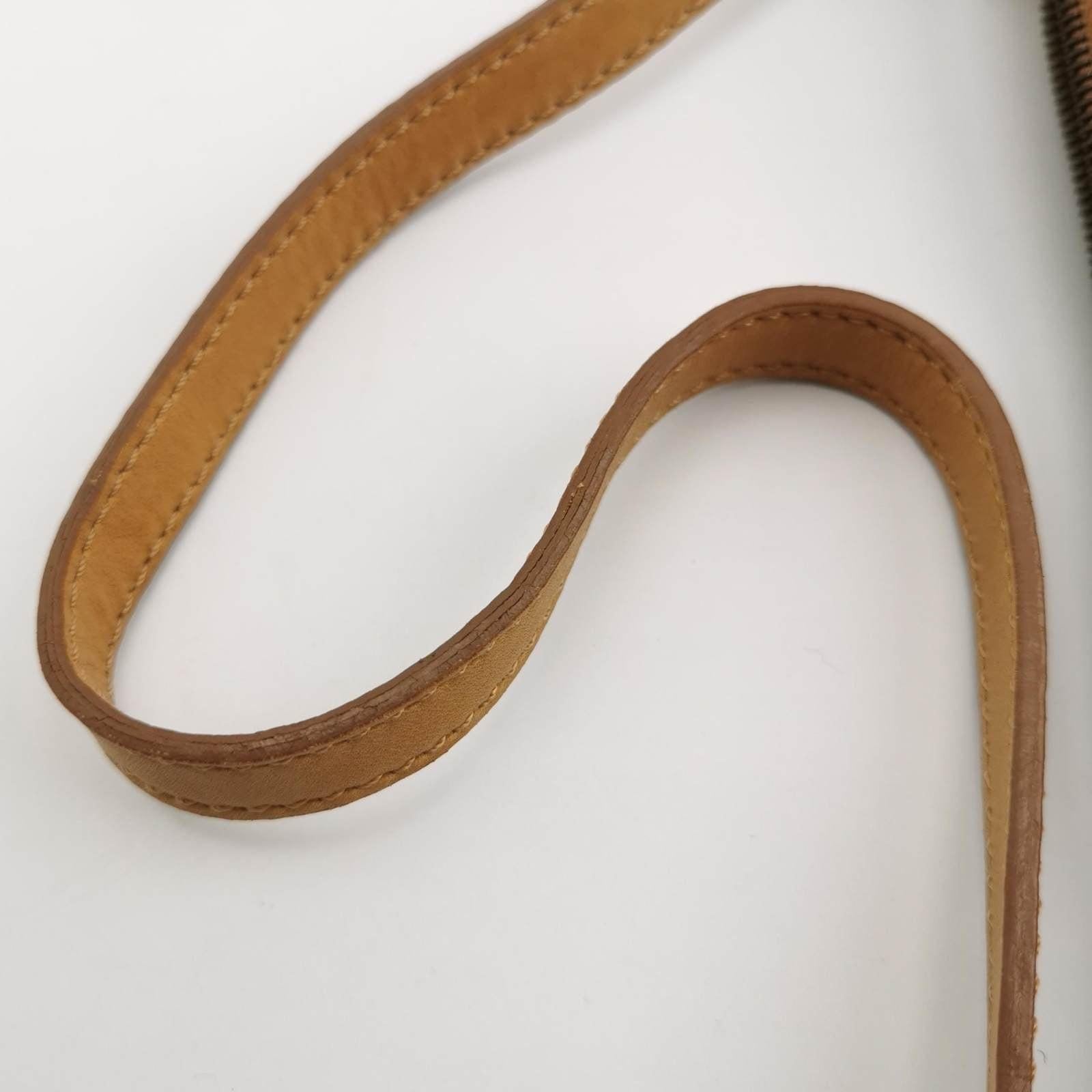 Celine Pochette Clutch Baguette Shoulder Bag Pumpkin Caramel Brown Suede Leather 9