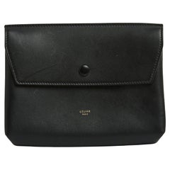 Céline Pochette Cuir Noir Phoebe Philo Schwarzes Glattleder Clutch Bag Celine Céline Pochette Cuir Noir Phoebe Philo Schwarzes Glattleder Clutch Bag Celine