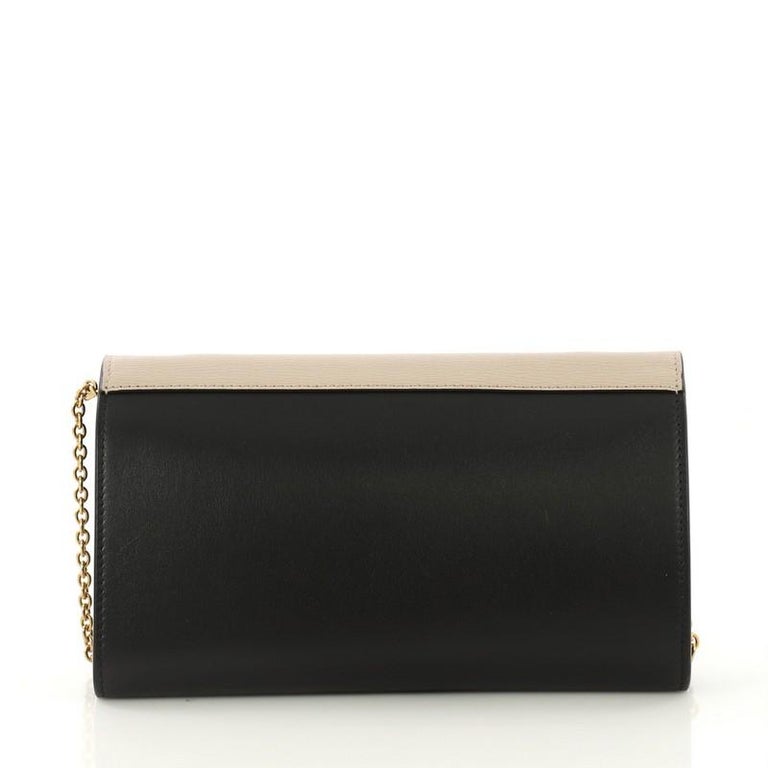 Celine Pocket Envelope Wallet on Chain Leather Medium at 1stDibs