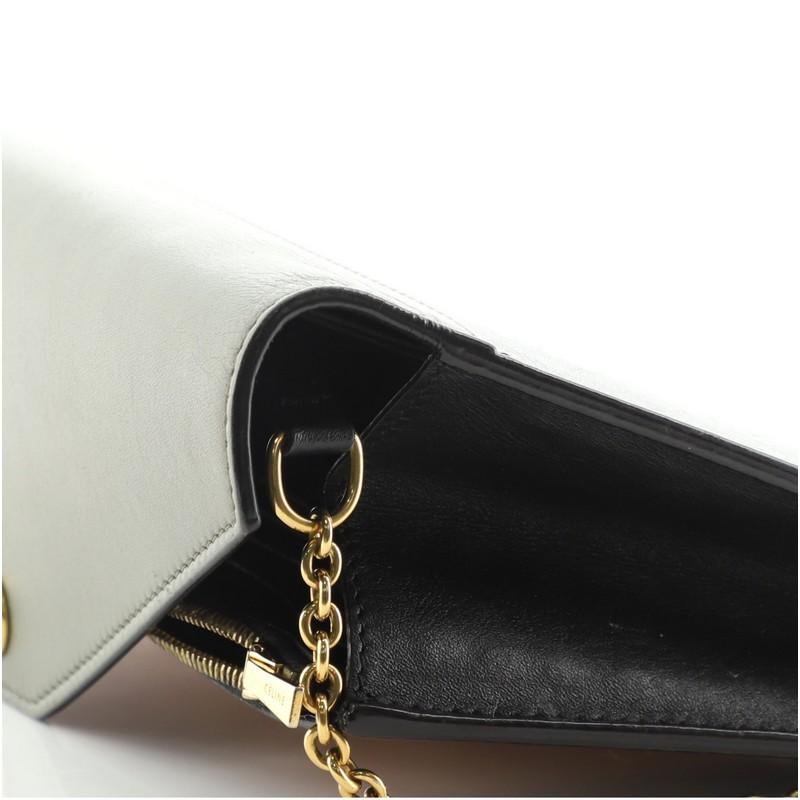 Women's Celine Pocket Envelope Wallet on Chain Leather Large