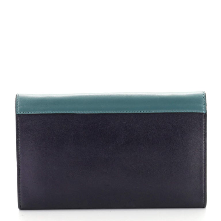 Celine Pocket Envelope Wallet on Chain Leather Medium at 1stDibs