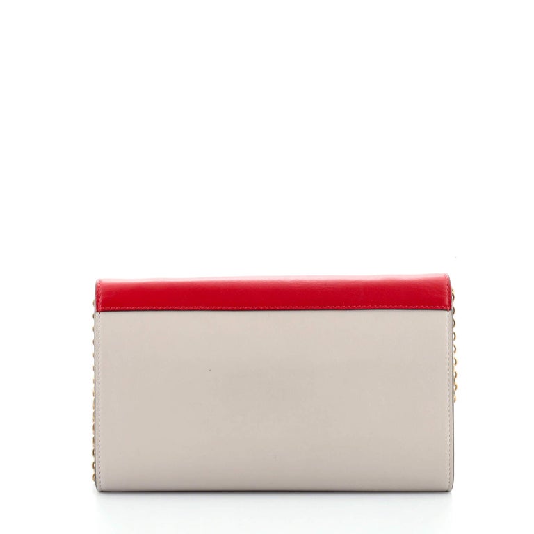 Celine Pocket Envelope Wallet on Chain Leather Medium at 1stDibs