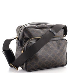 Sac de messager de poche Céline Triomphe en toile enduite petit modèle