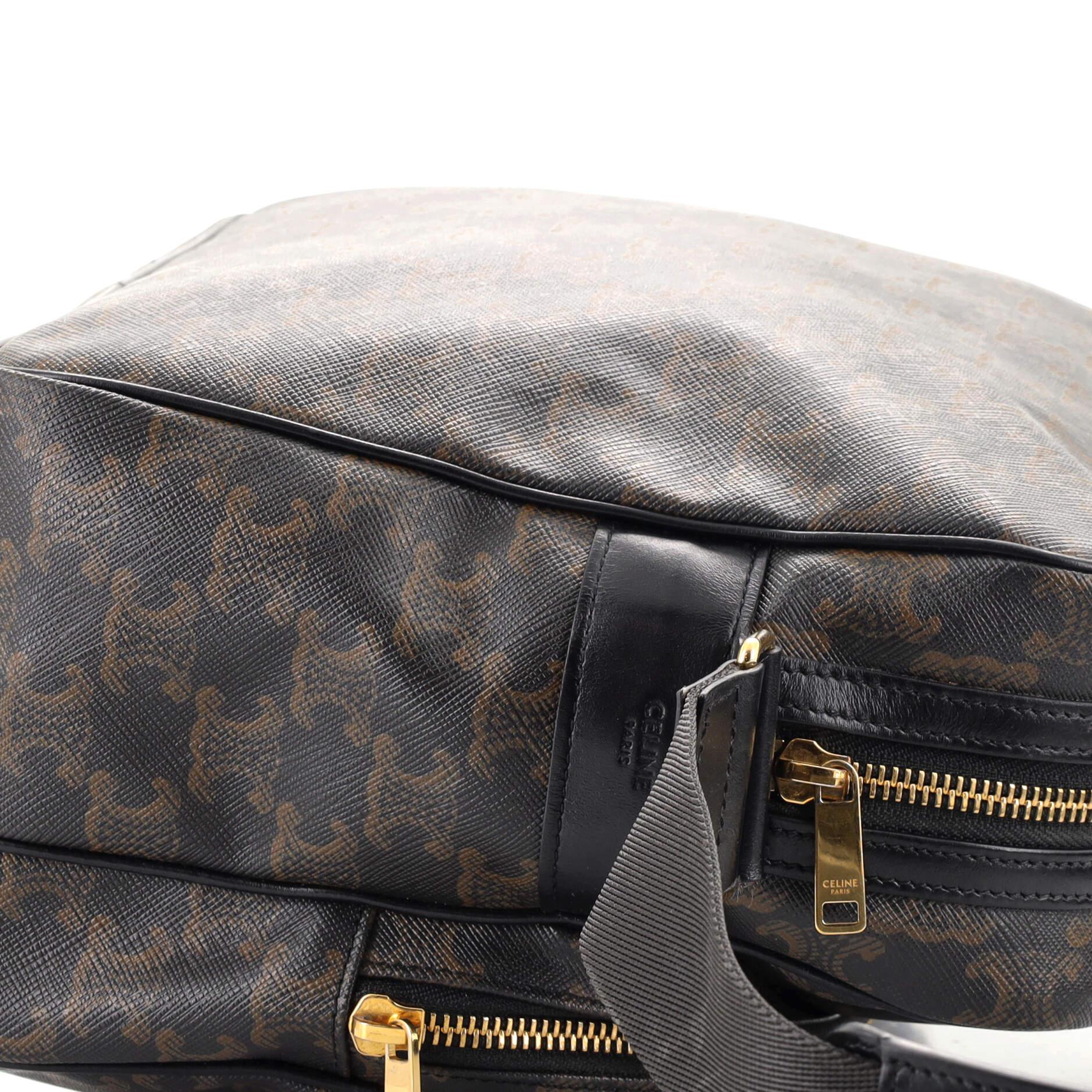 Celine Pocket Messenger Bag Triomphe aus beschichtetem Segeltuch 1