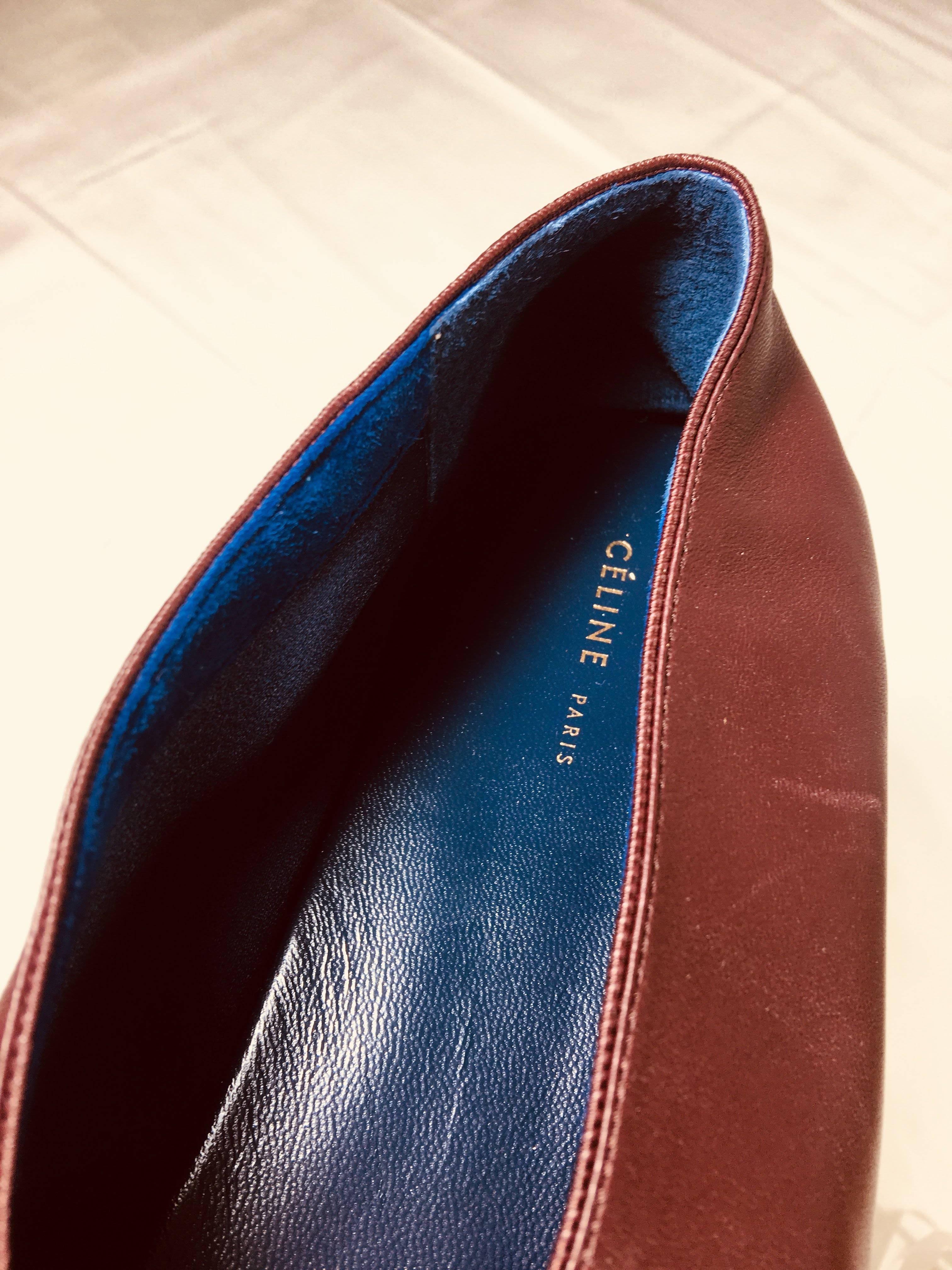 Celine Pointed Leather Flats 1