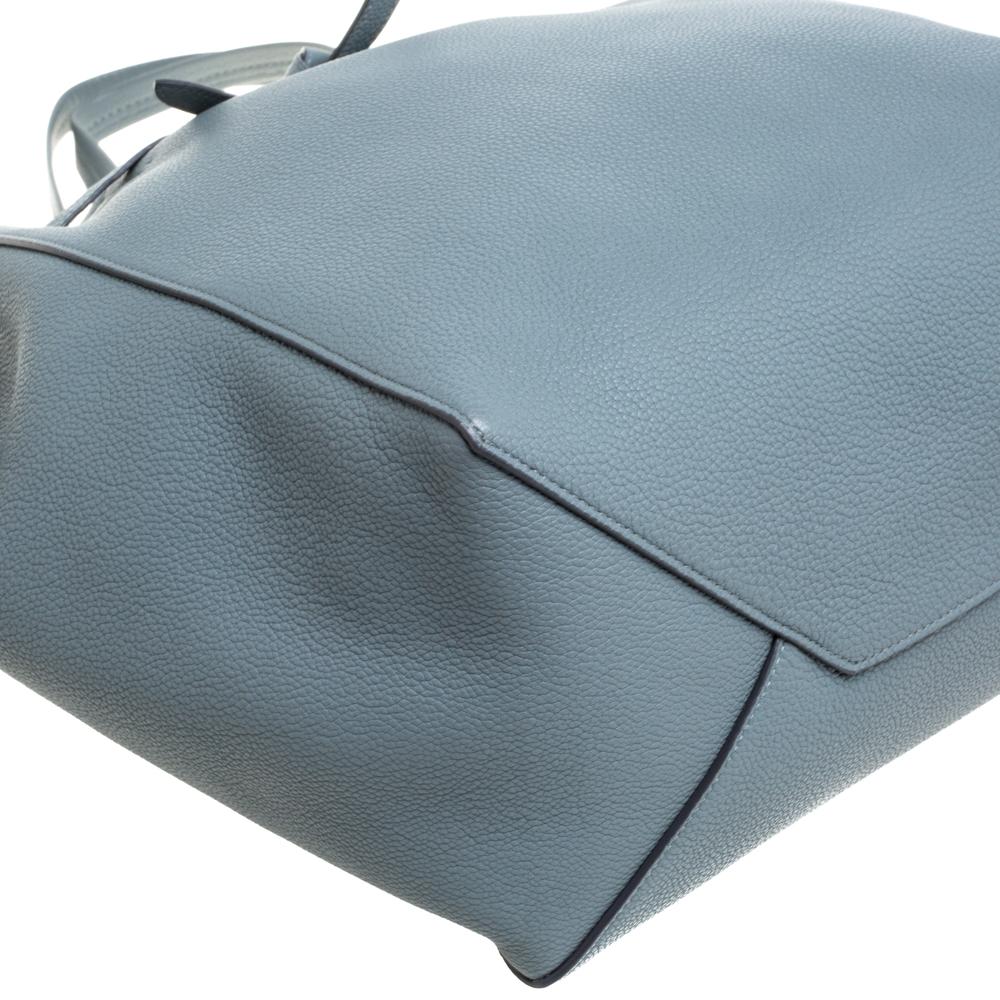 Women's Celine Powder Blue Soft Grained Leather Small Cabas Phantom Tote