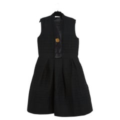 Céline Pre Fall 2014 Robe FR38 Black Wool Cocktail Dress UK10 US8 NWT Celine