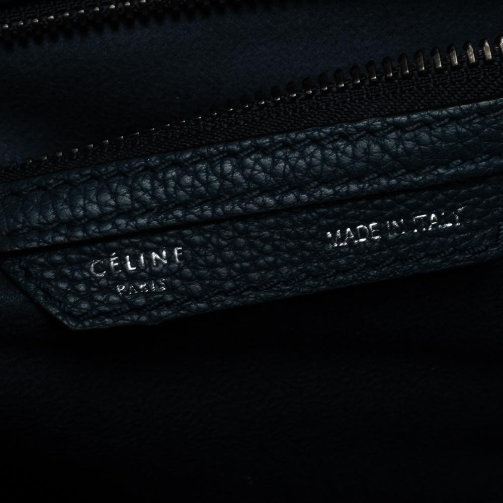 Celine Prussian Leather Micro Luggage Tote In Good Condition In Dubai, Al Qouz 2