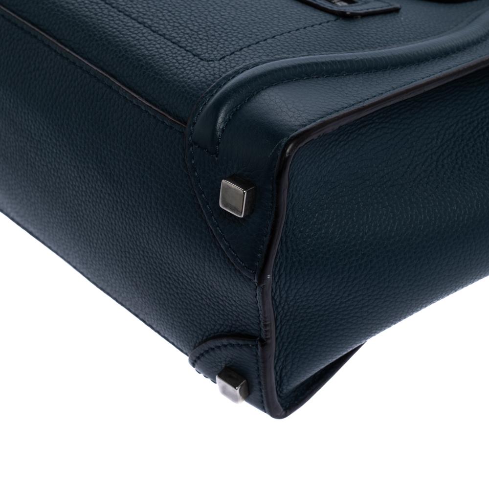 Celine Prussian Leather Micro Luggage Tote 1