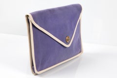 Pochette « Triomphe » en coton violet de Céline
