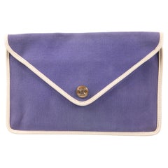 Pochette « Triomphe » en coton violet de Céline