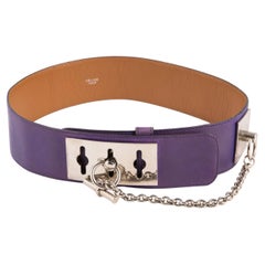Celine Purple Leather Large Belt