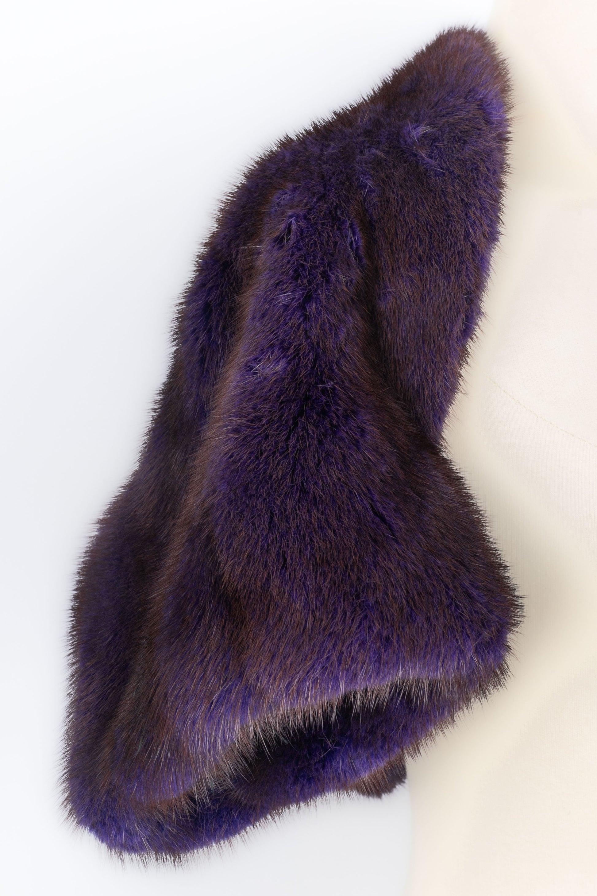 Women's Celine Purple-tone Mink Bolero Jacket For Sale