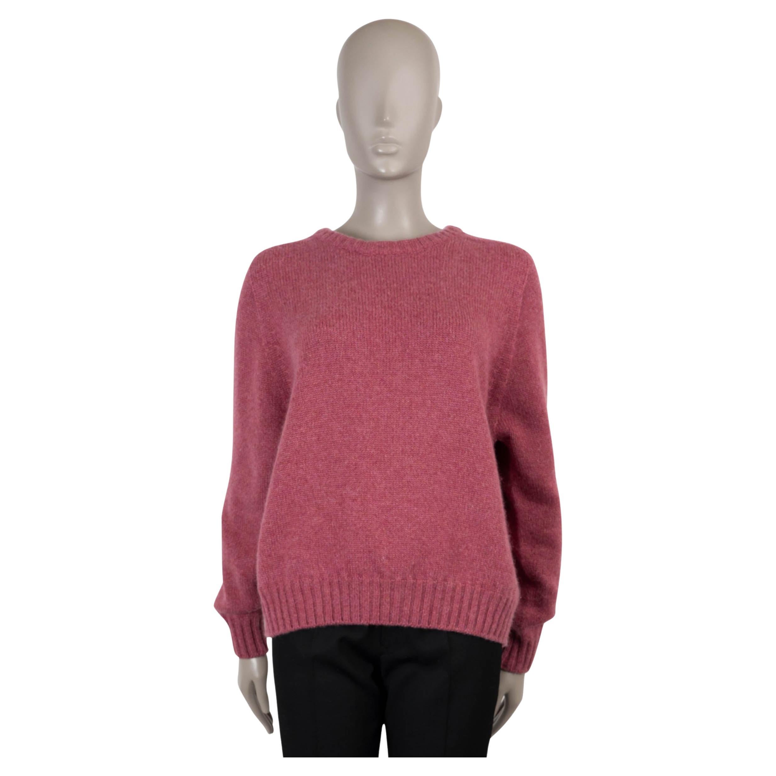 Celine cachemire framboise pull SEAMLESS CREWNECK L