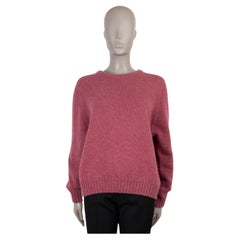 CELINE raspberry cashmere SEAMLESS CREWNECK Sweater L