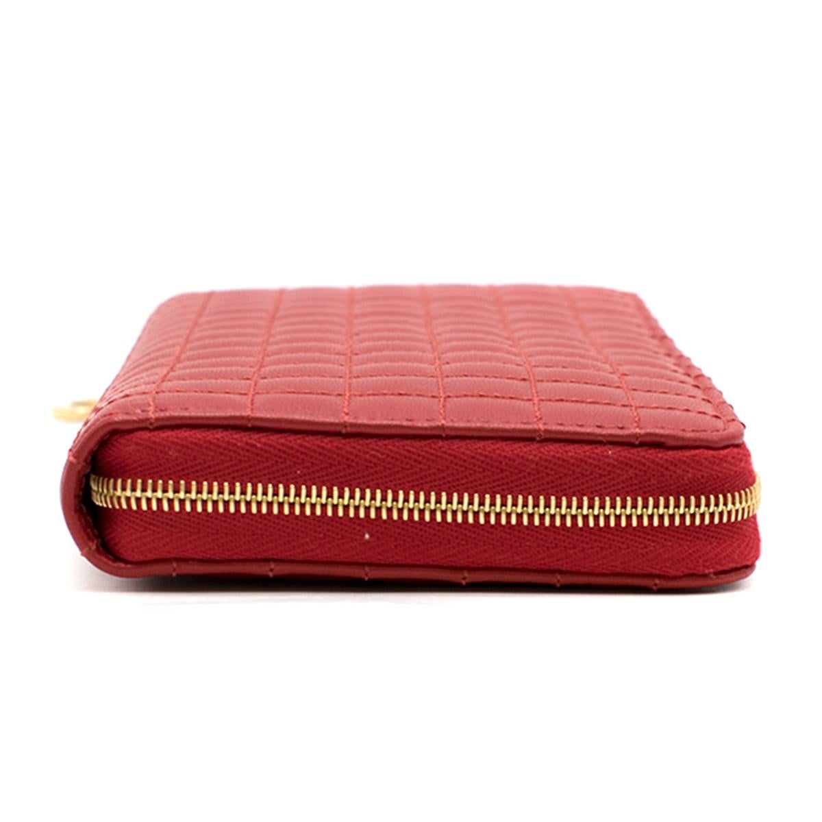 celine red wallet