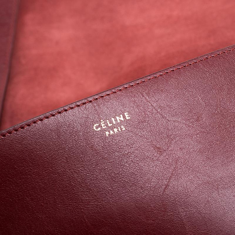Celine Red Calfskin Leather Blade Flap Bag 1