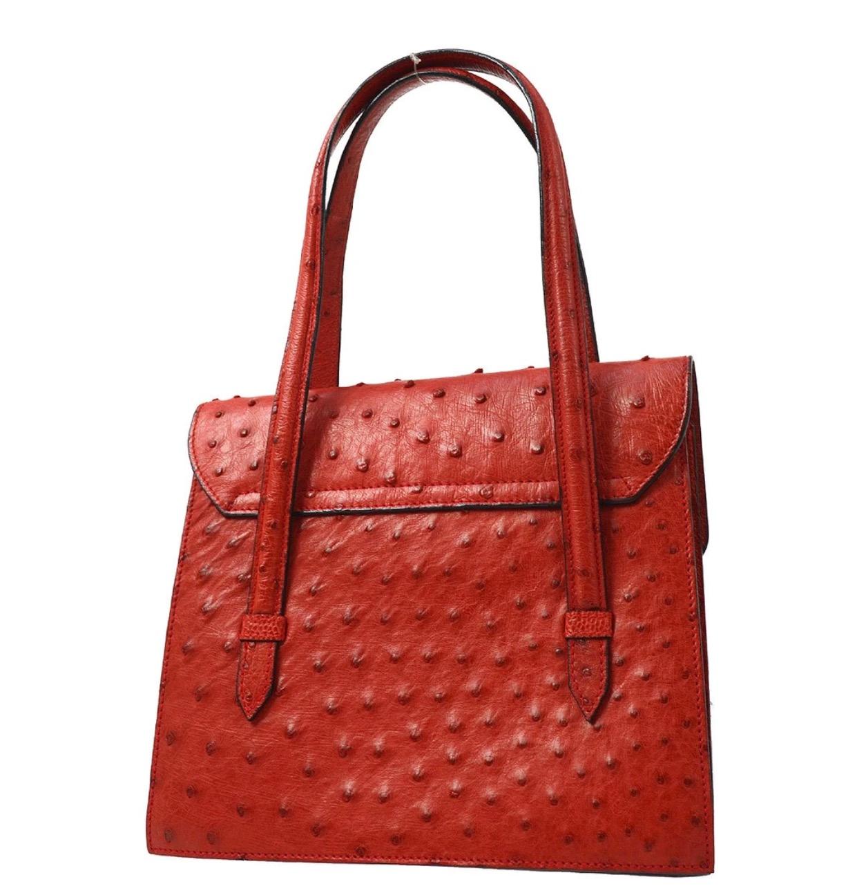 Goldkette von Celine aus rotem exotischem Leder Kelly  Tasche mit Griff oben und Klappe (Rot) im Angebot