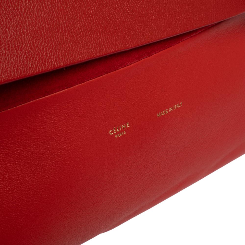 Celine Red Leather All Soft Shoulder Bag 2