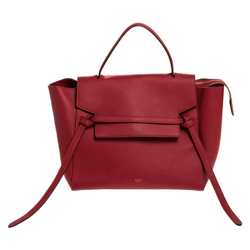 celine red handbag