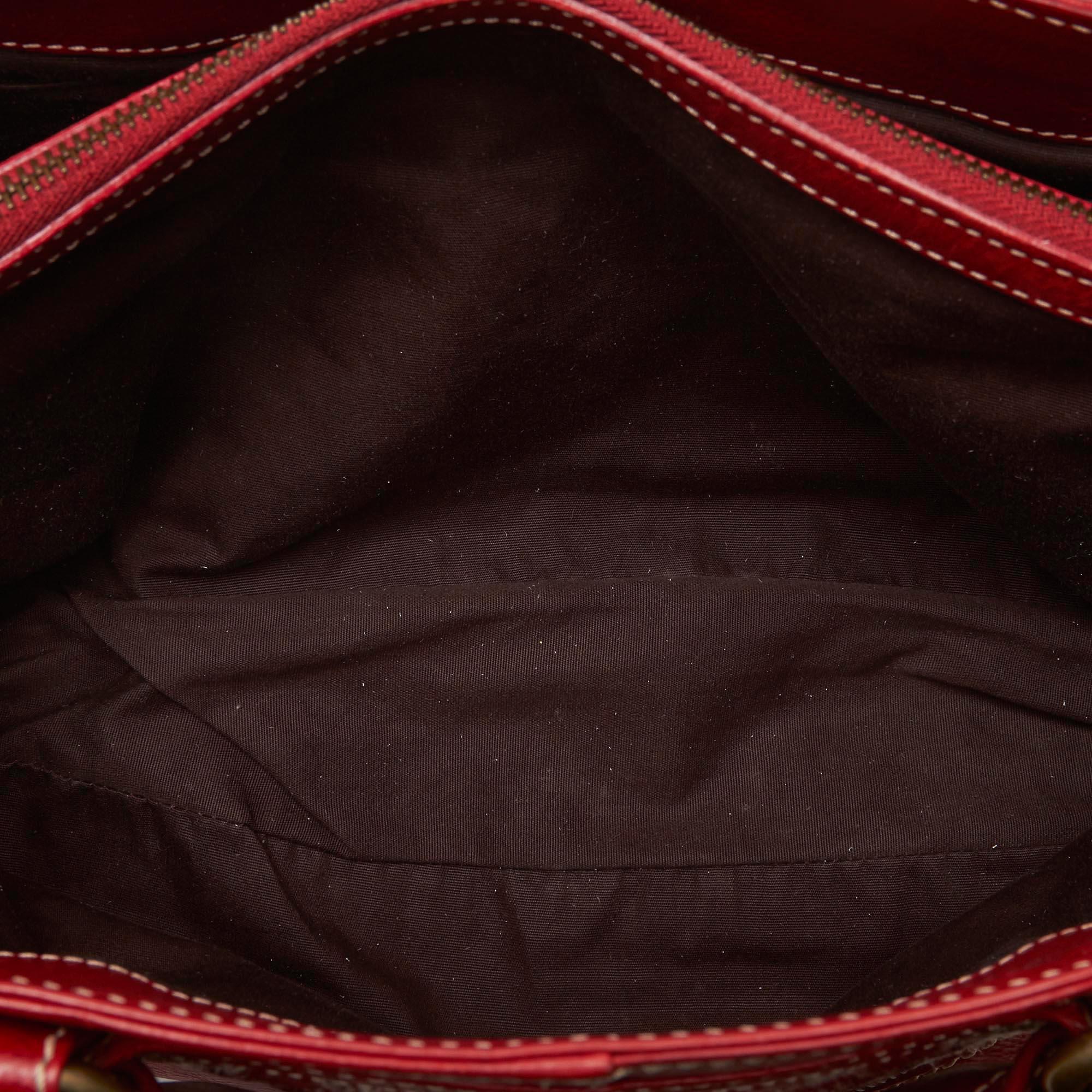 Celine Red Leather Boogie Bag For Sale 2