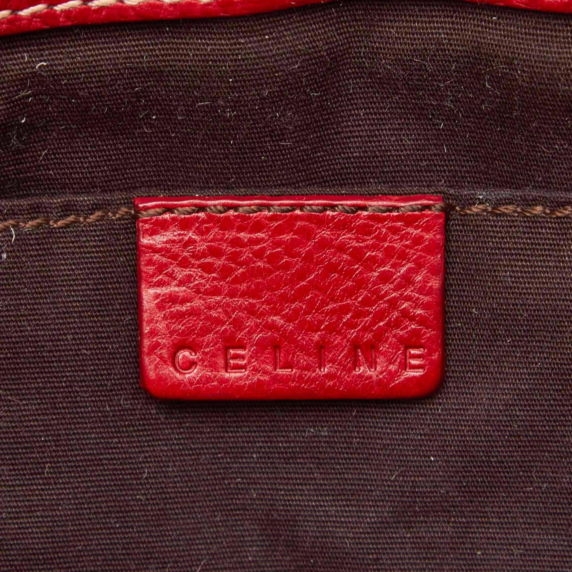 Celine Red Leather Boogie Bag For Sale 3