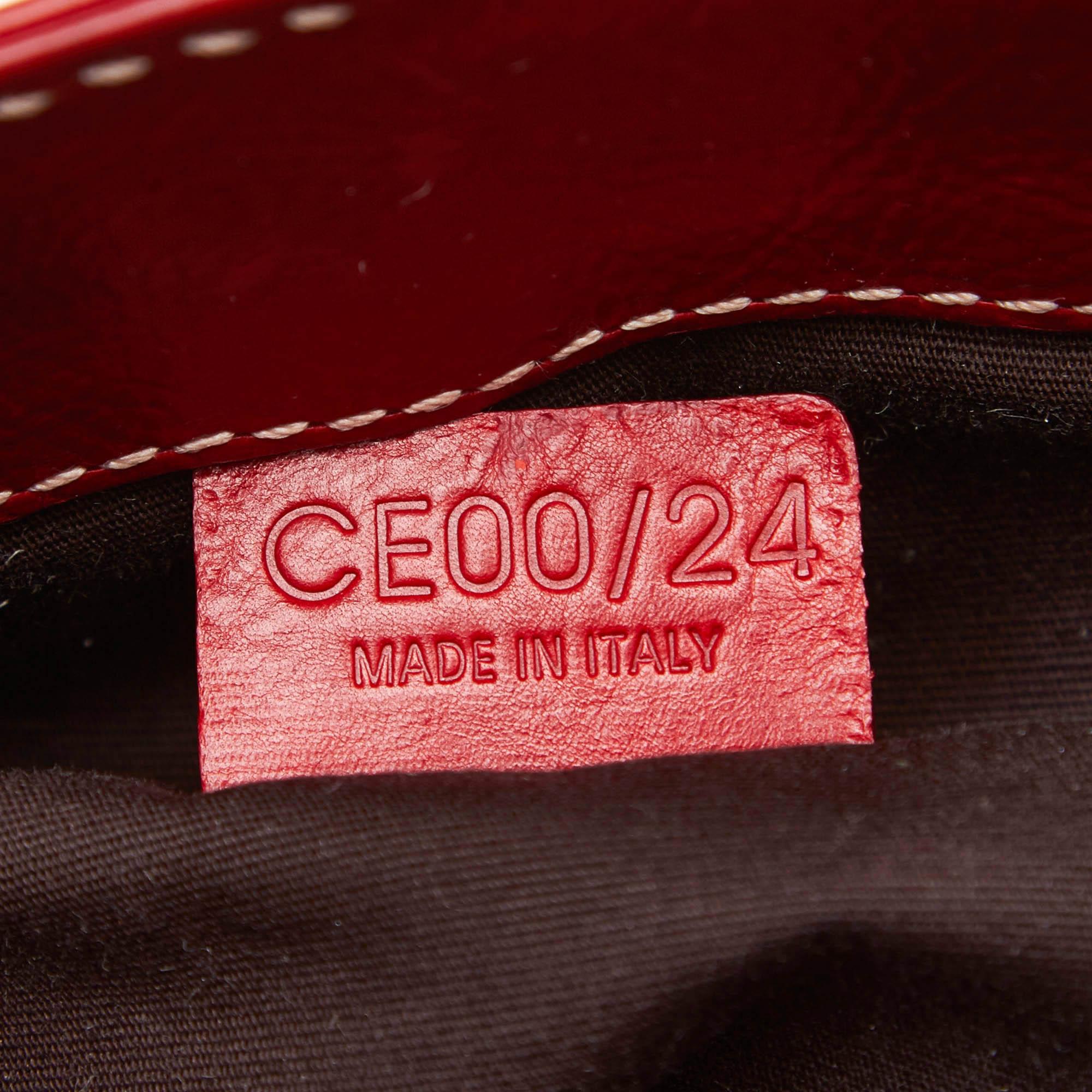 Celine Red Leather Boogie Bag For Sale 4