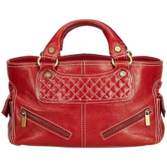 Celine Red Leather Boogie Bag