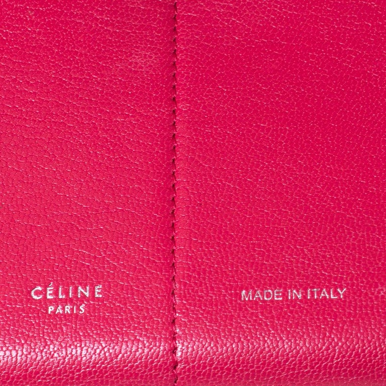 Celine Red Leather Folded Clutch Bag at 1stDibs