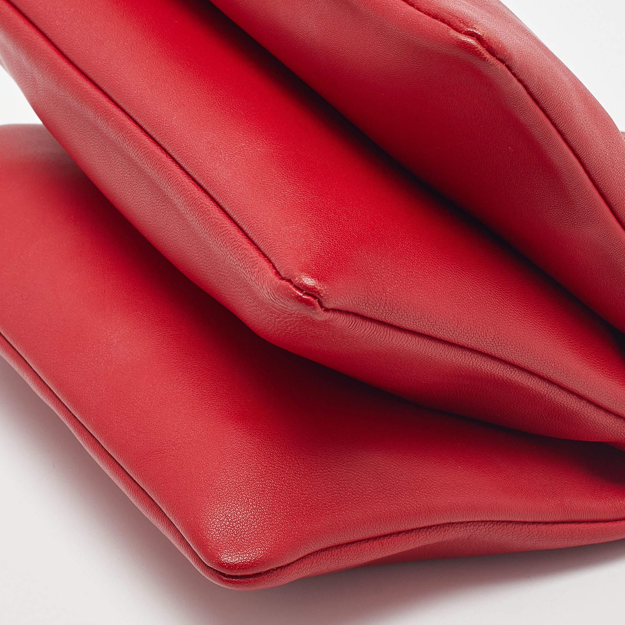 Celine Red Leather Large Trio Zip Crossbody Bag 3