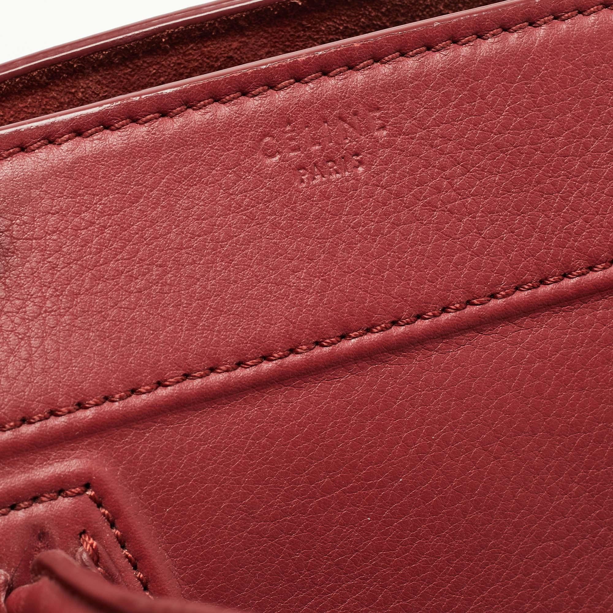 Celine Red Leather Medium Phantom Luggage Tote 9