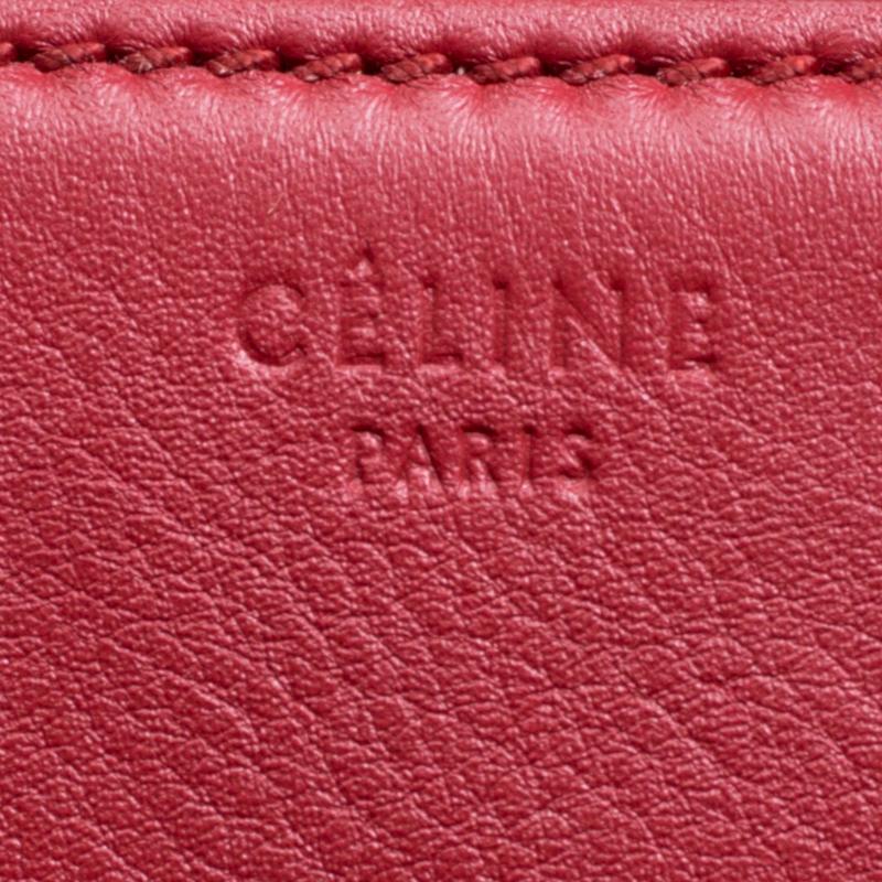 Celine Red Leather Medium Phantom Luggage Tote In Excellent Condition In Dubai, Al Qouz 2