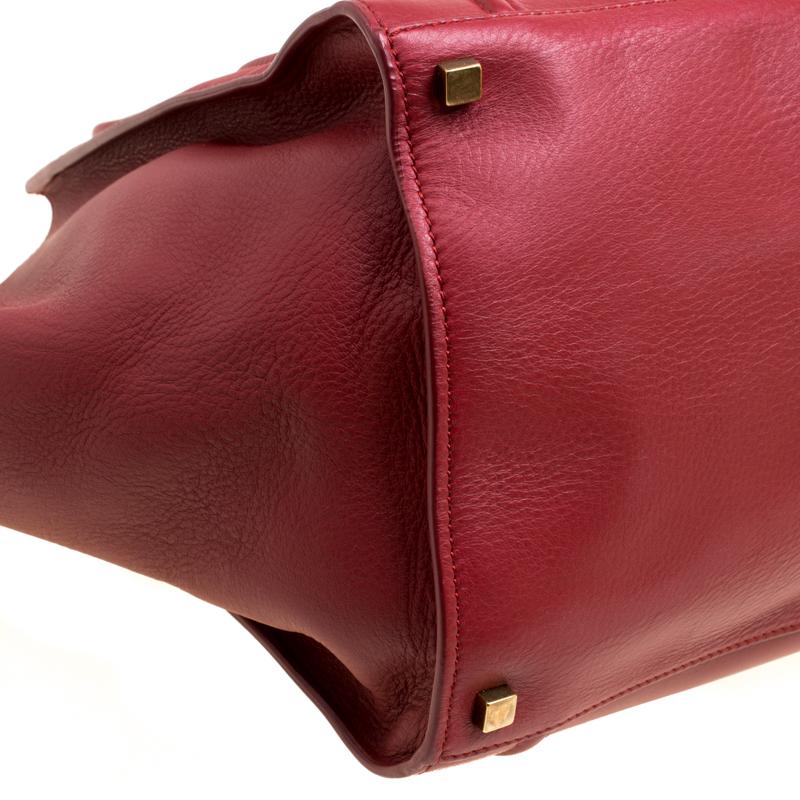 Celine Red Leather Medium Phantom Luggage Tote 3