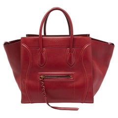 Celine Rotes Leder Medium Phantom Gepäck Tasche