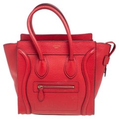 Rote Leder-Gepäcktasche von Celine