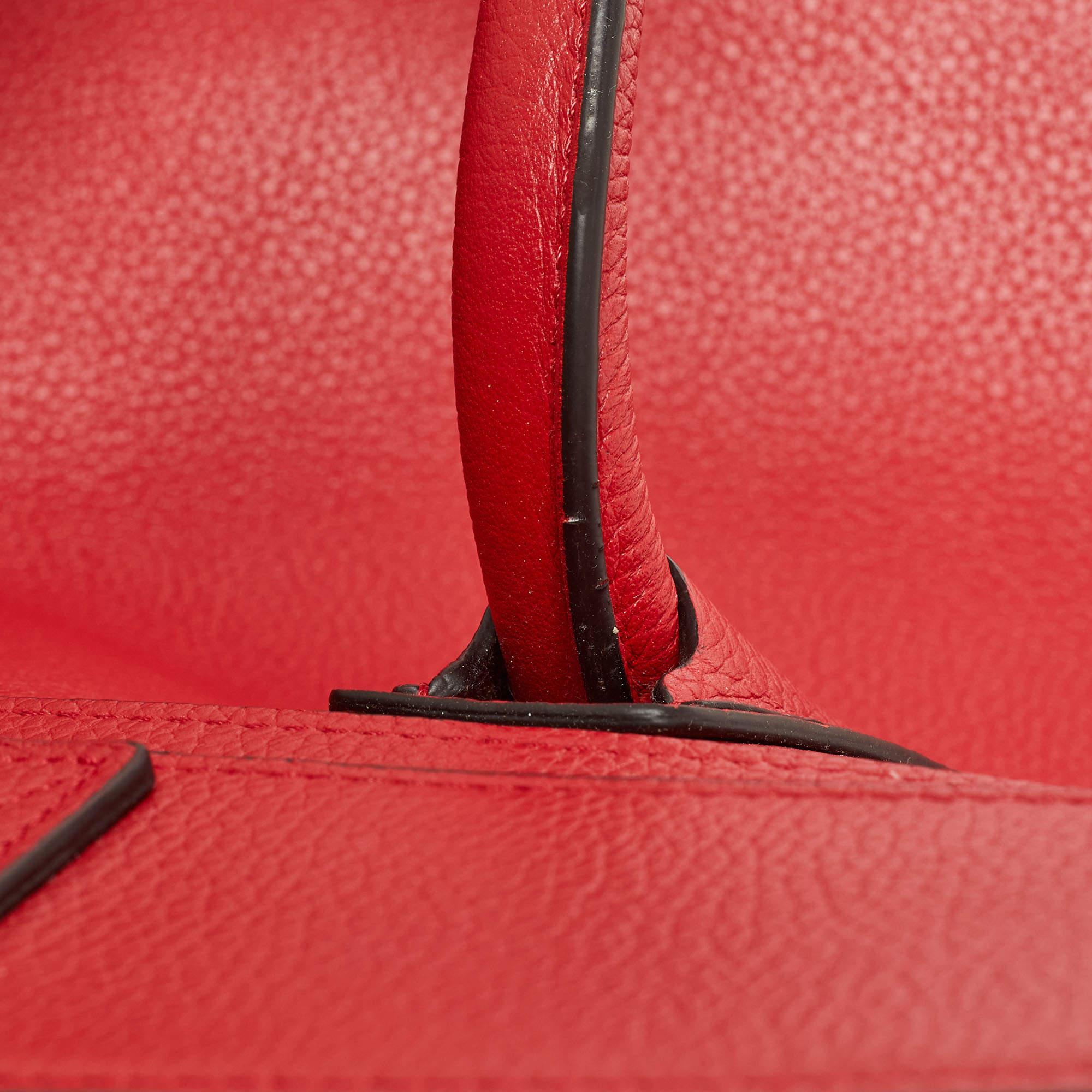 Celine Red Leather Mini Luggage Tote 6