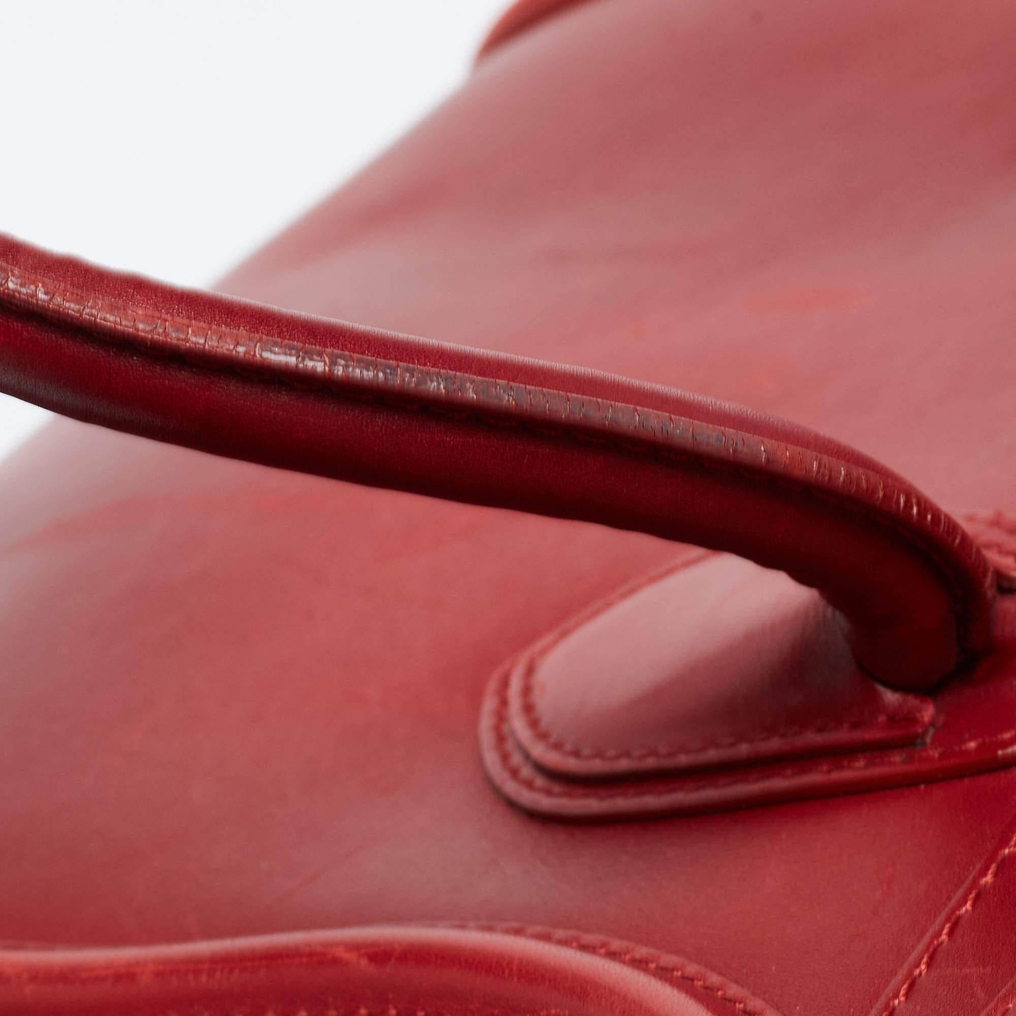 Celine Red Leather Mini Luggage Tote 7