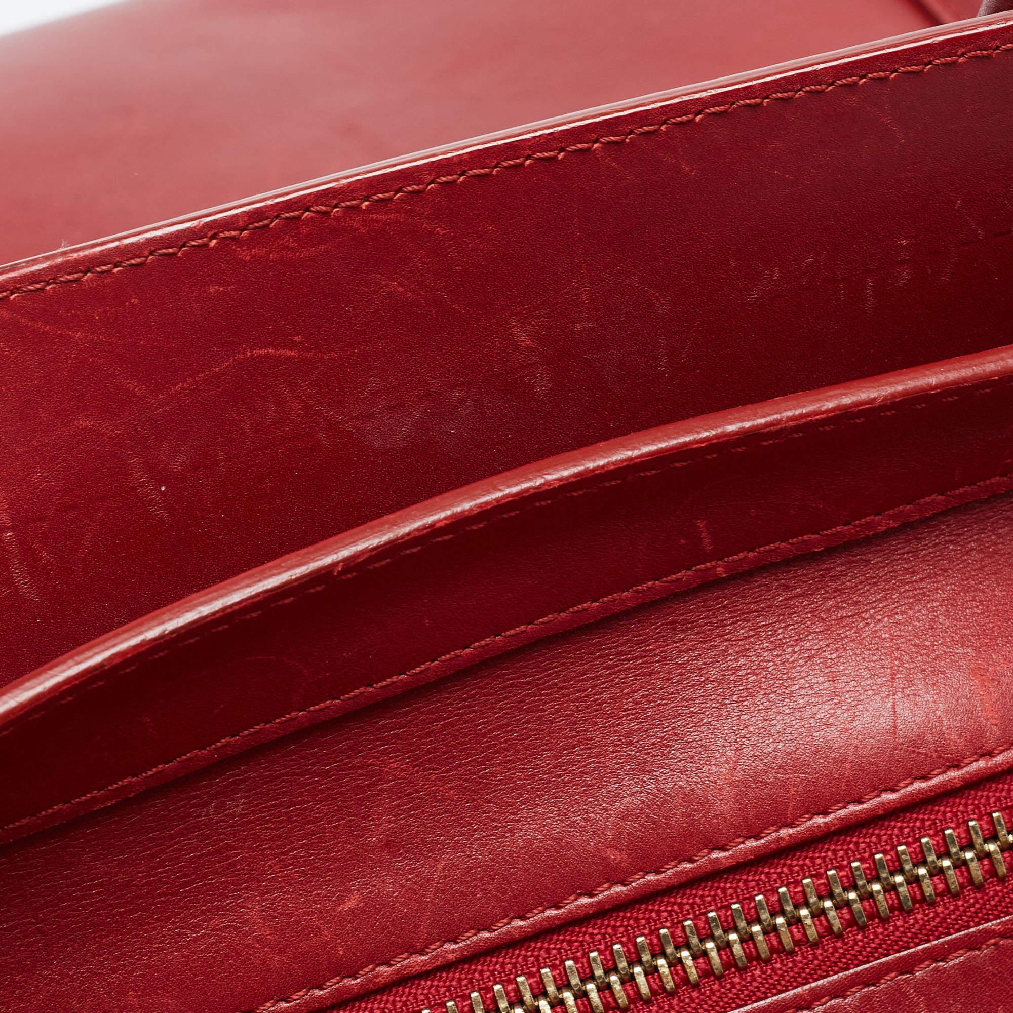 Celine Red Leather Mini Luggage Tote 9