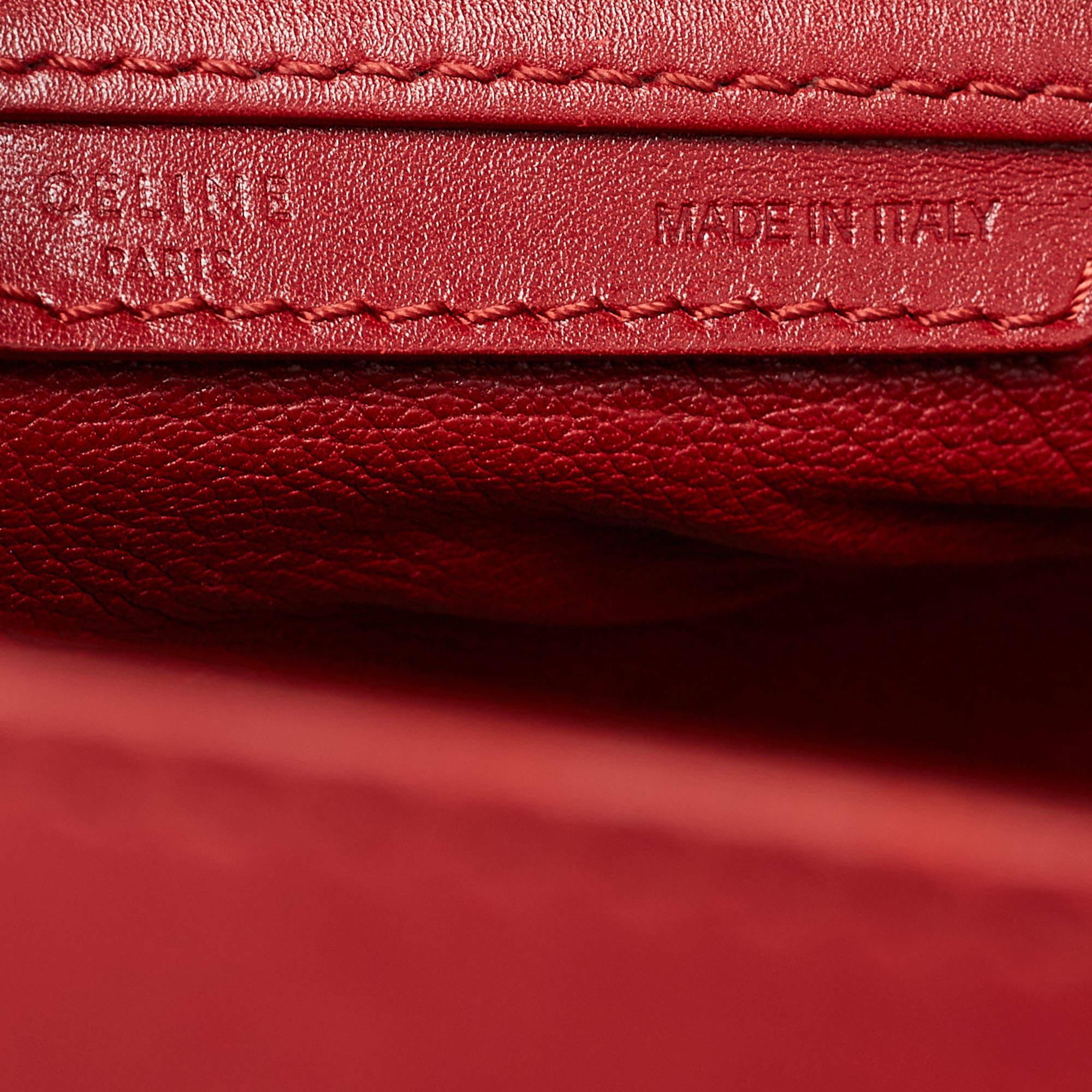 Celine Red Leather Mini Luggage Tote 11