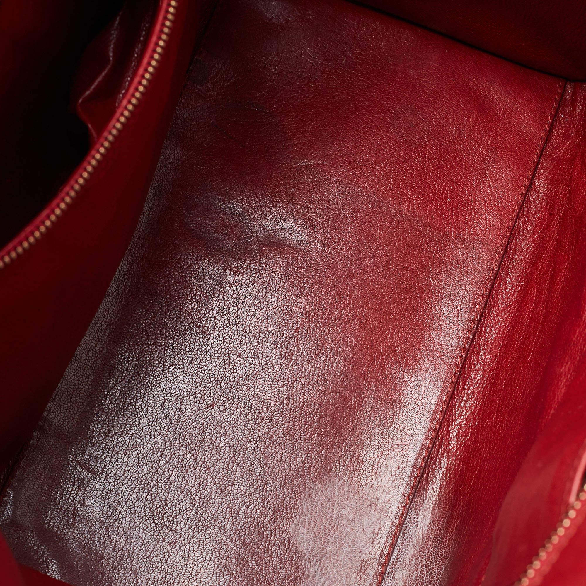 Celine Red Leather Mini Luggage Tote 14