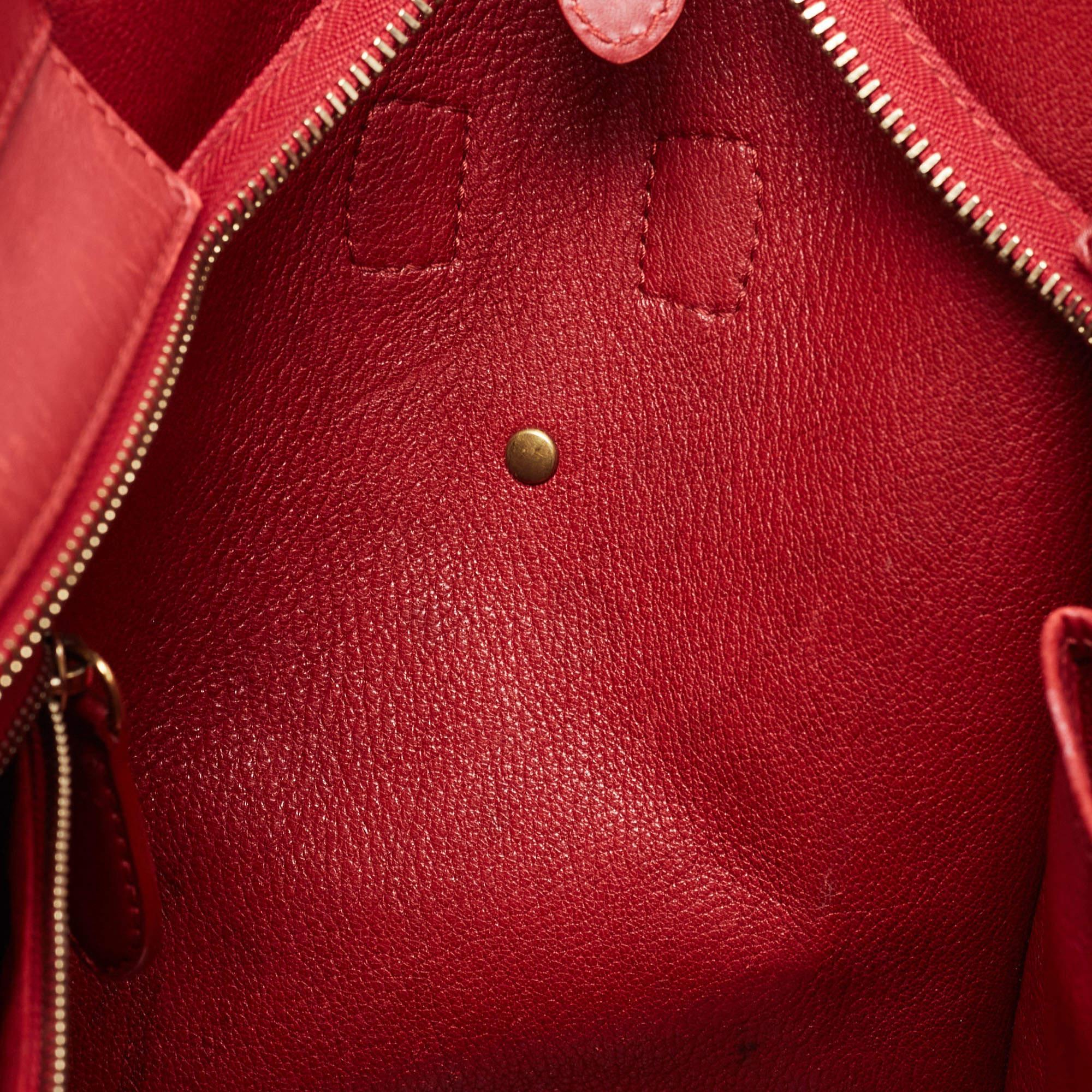 Celine Red Leather Mini Luggage Tote 15