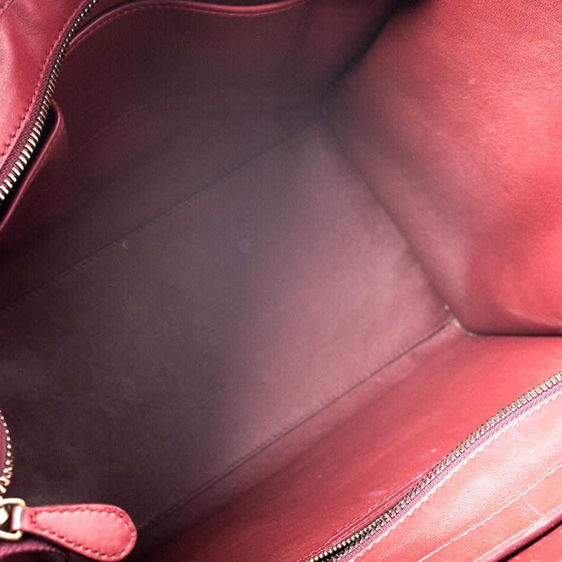Celine Red Leather Mini Luggage Tote 1