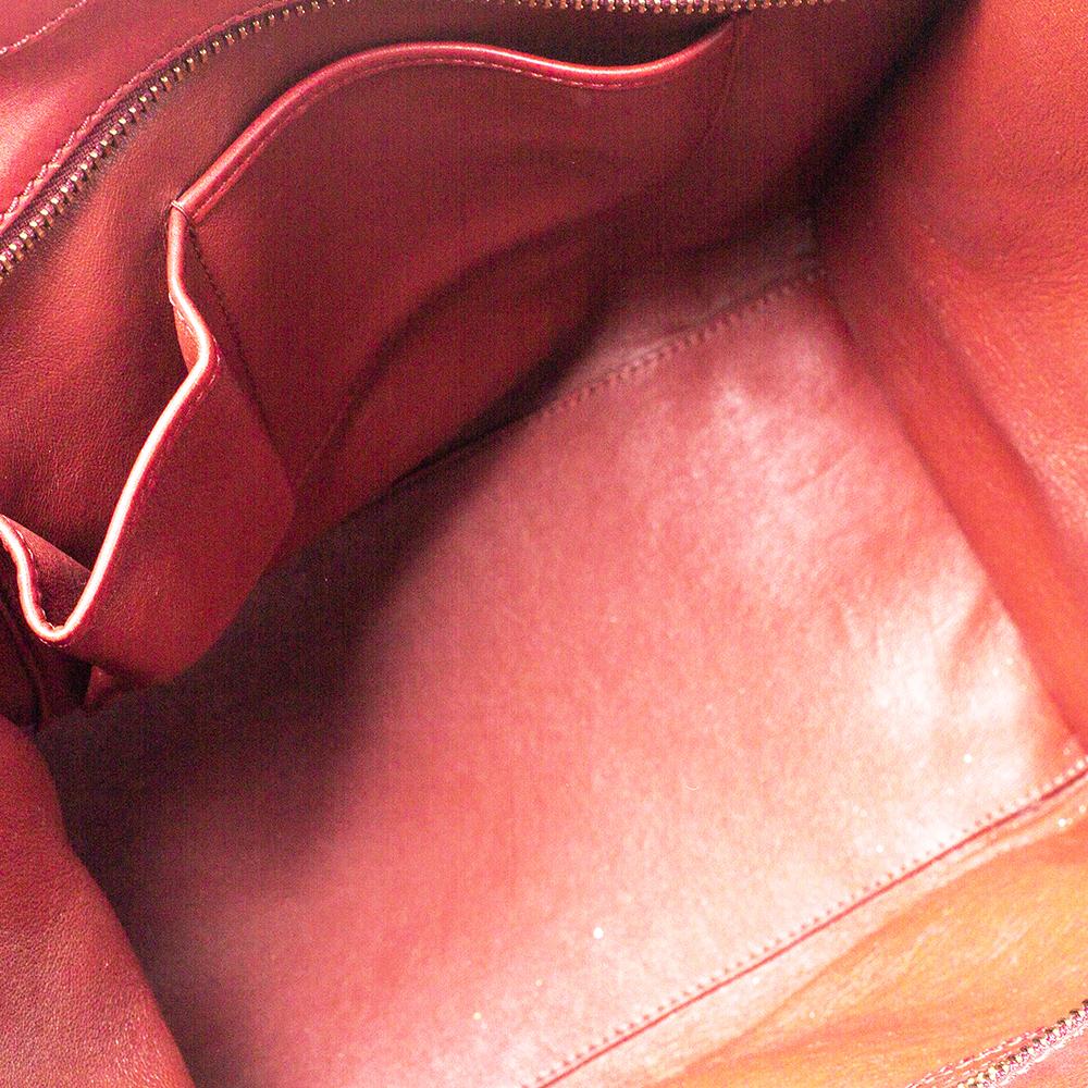 Celine Red Leather Mini Luggage Tote 1