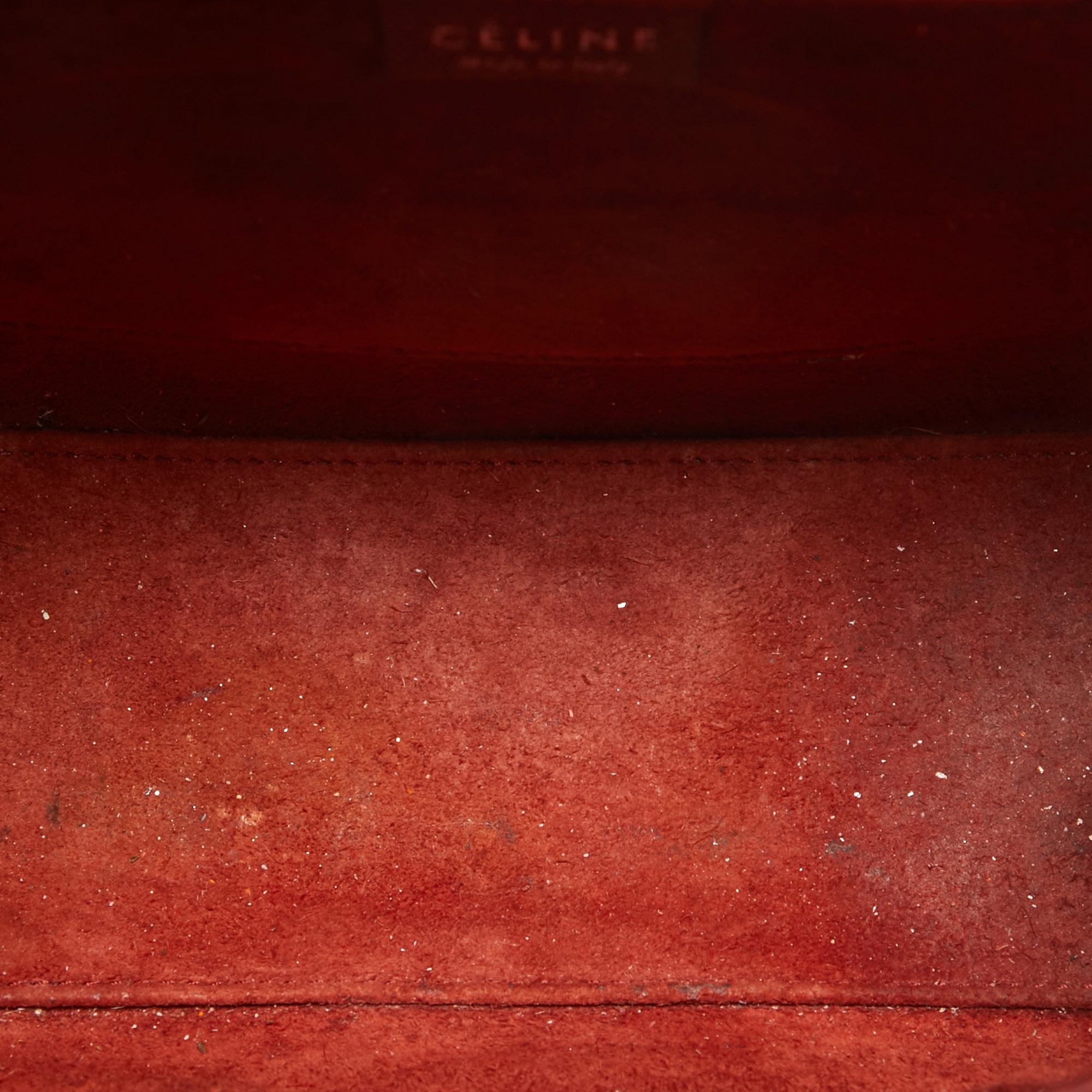 Céline Red Leather Nano Luggage Tote 13