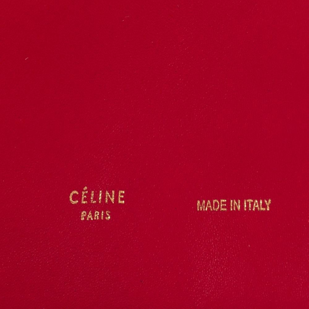 Celine Red Leather Roll Clutch 5