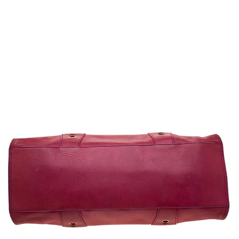 Celine Red Leather Satchel 4