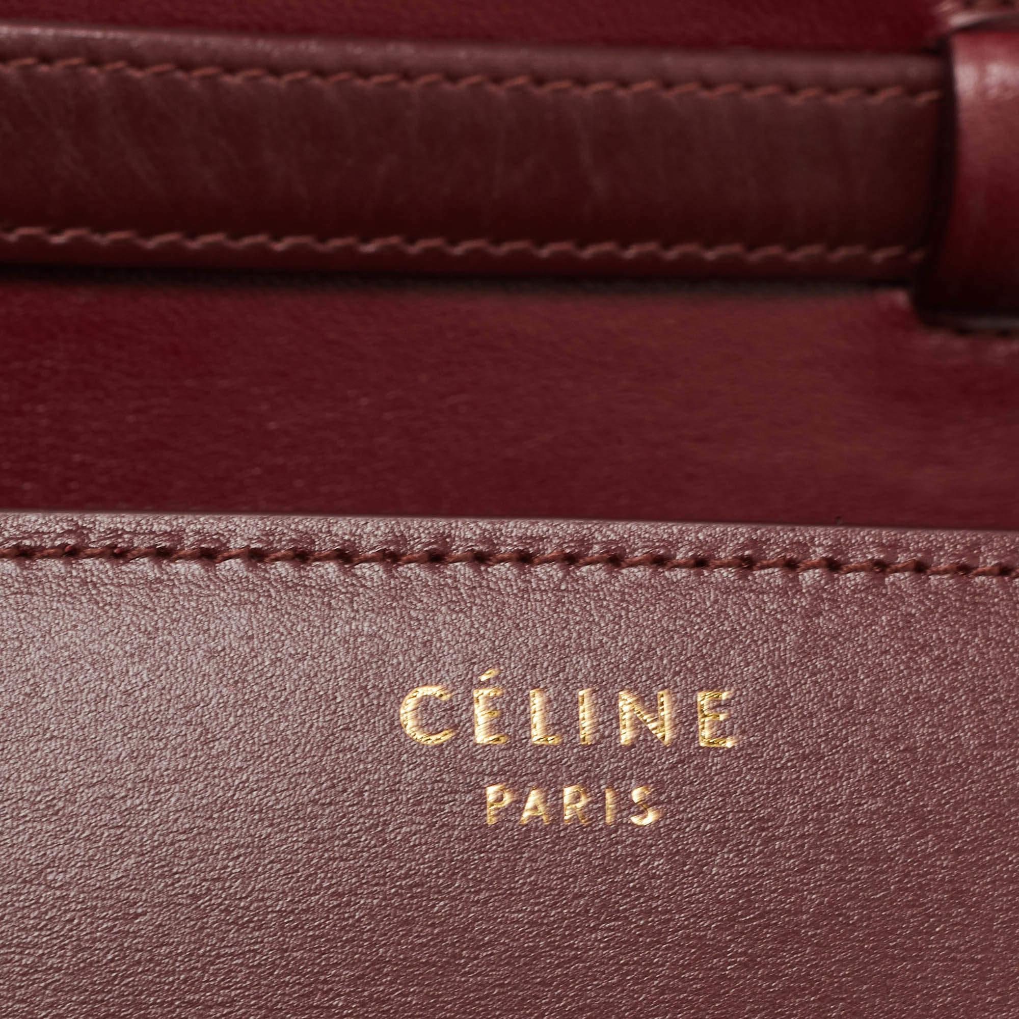 Celine Red Leather Small Classic Box Flap Bag 14